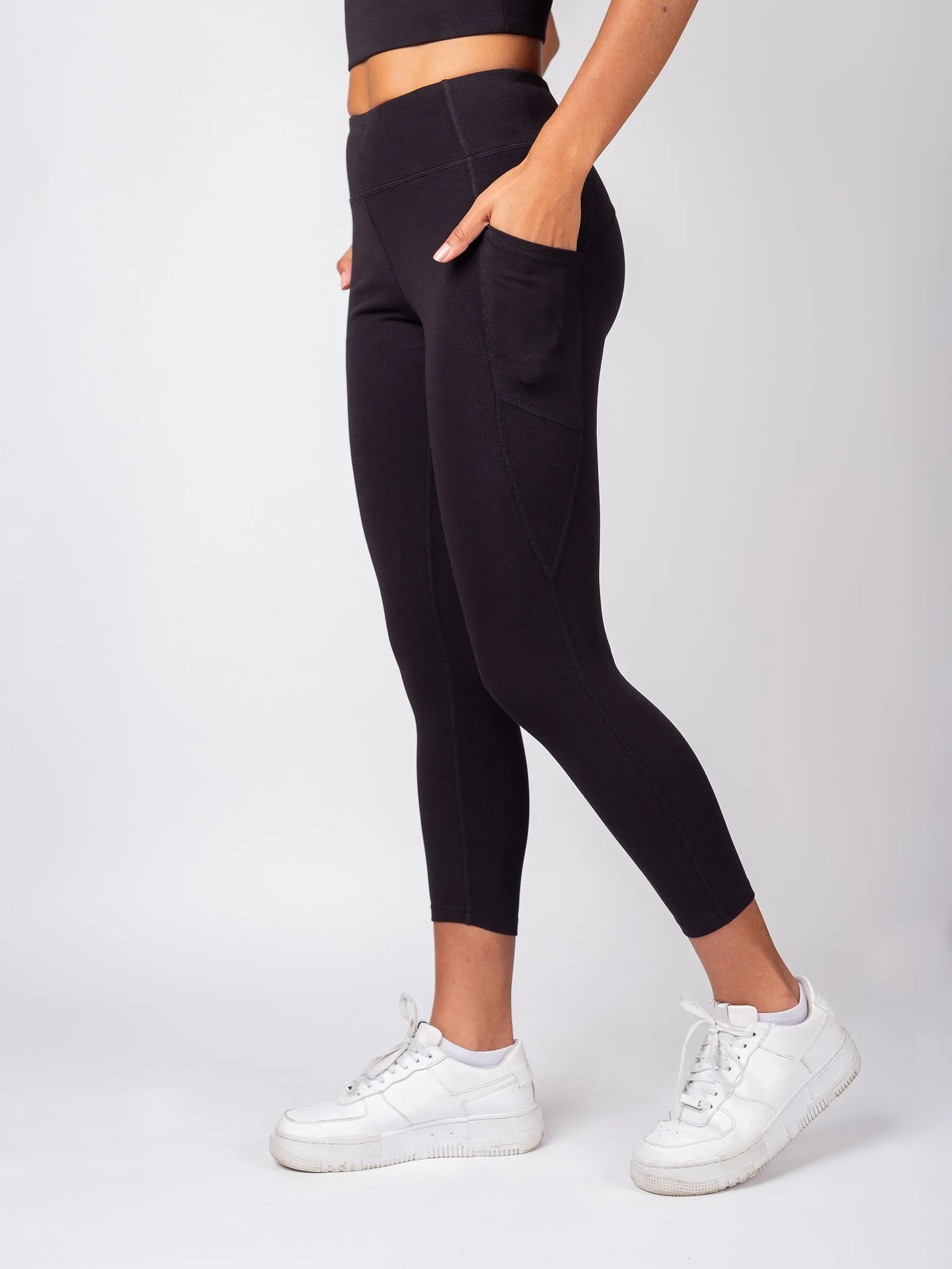 PlantTec™ Organic Crop/Petite Leggings | Eclipse