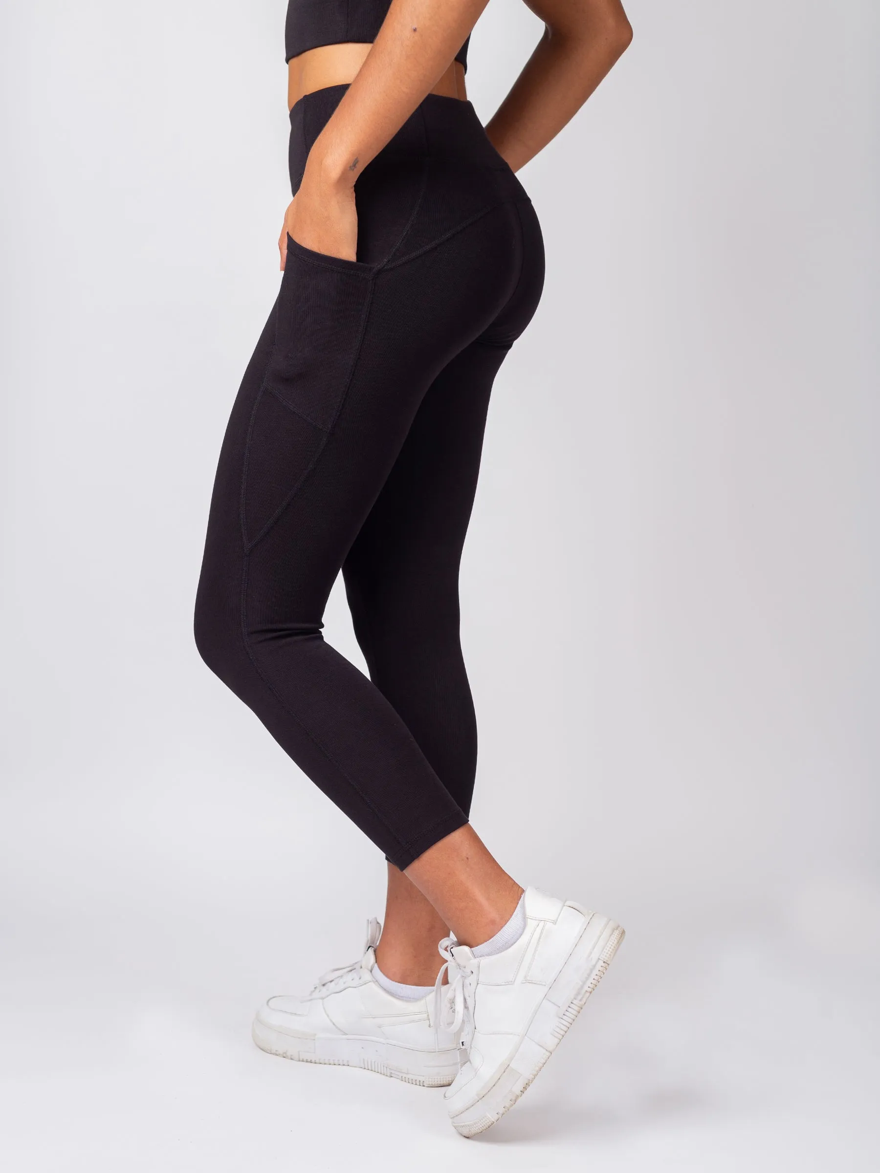PlantTec™ Organic Crop/Petite Leggings | Eclipse