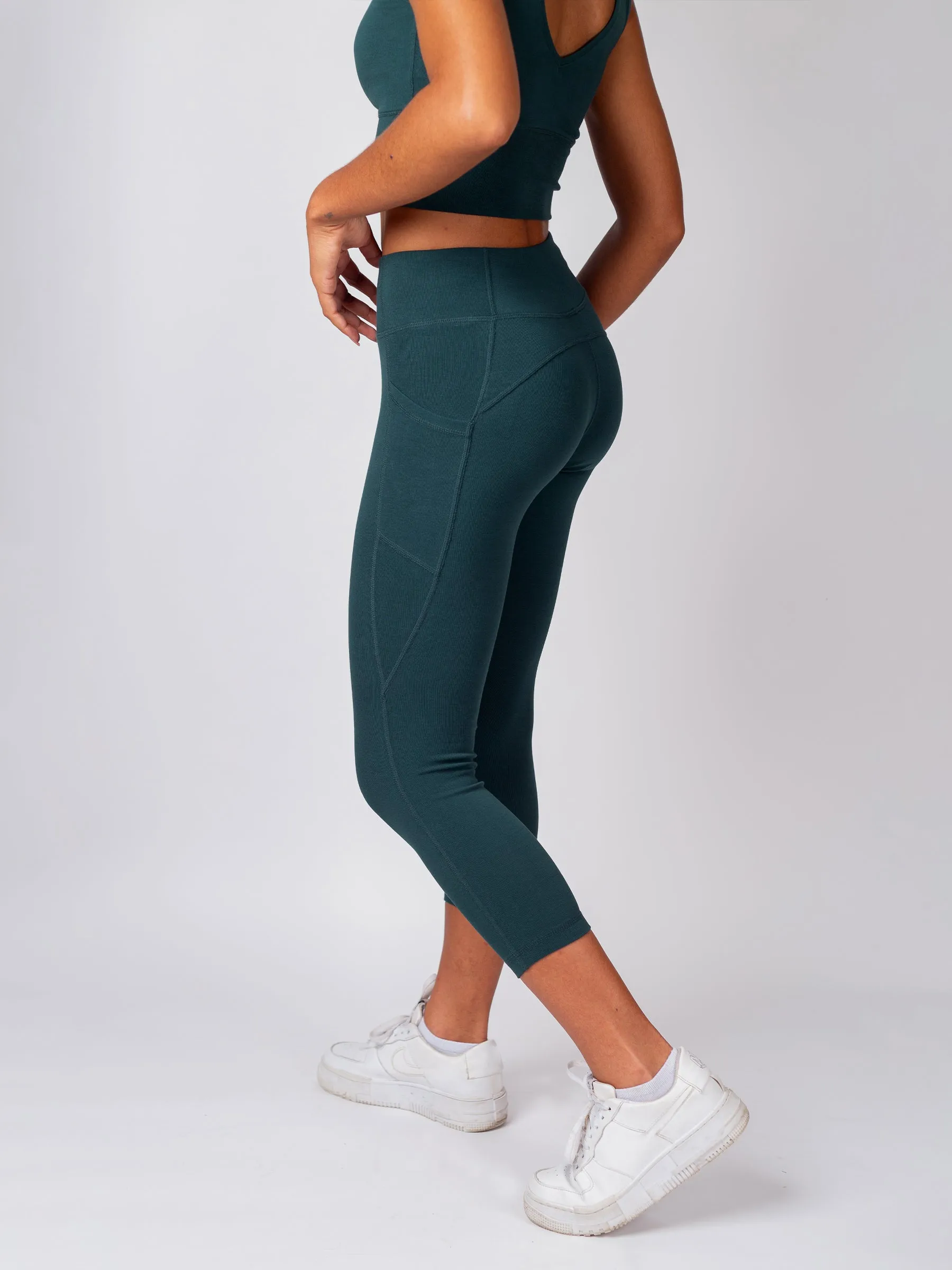 PlantTec™ Organic Crop/Petite Leggings | Monstera