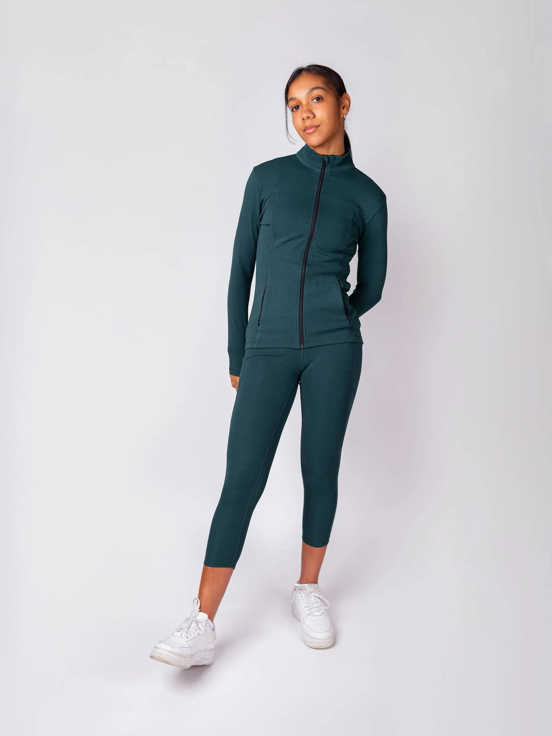 PlantTec™ Organic Crop/Petite Leggings | Monstera