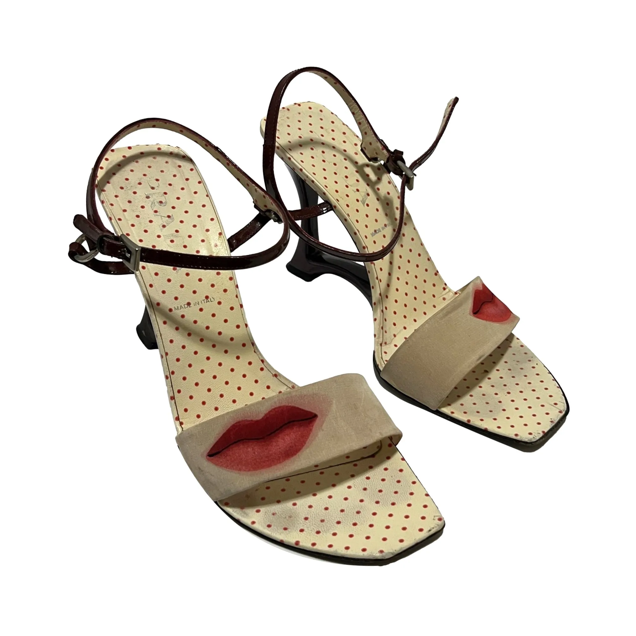 Prada Lip Print Heels