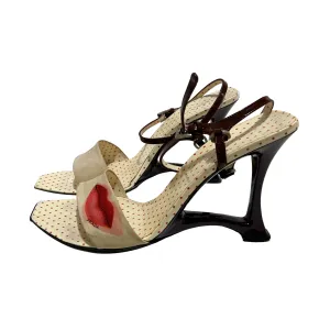 Prada Lip Print Heels