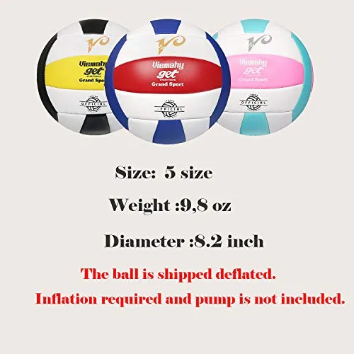 Premium Volleyball - Waterproof Indoor/Outdoor Official Volleyball for Boys/Girls, Gift for Birthday, Xmas Dayï¼Ë†Pinkï¼Å’Blueï¼Å’Whiteï¼â€°