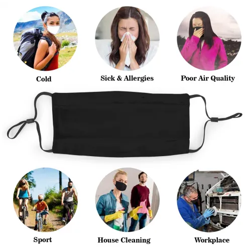 Print Dust Masks Fashion Football Personalized San Francisco 49ers Black Face Mask 46