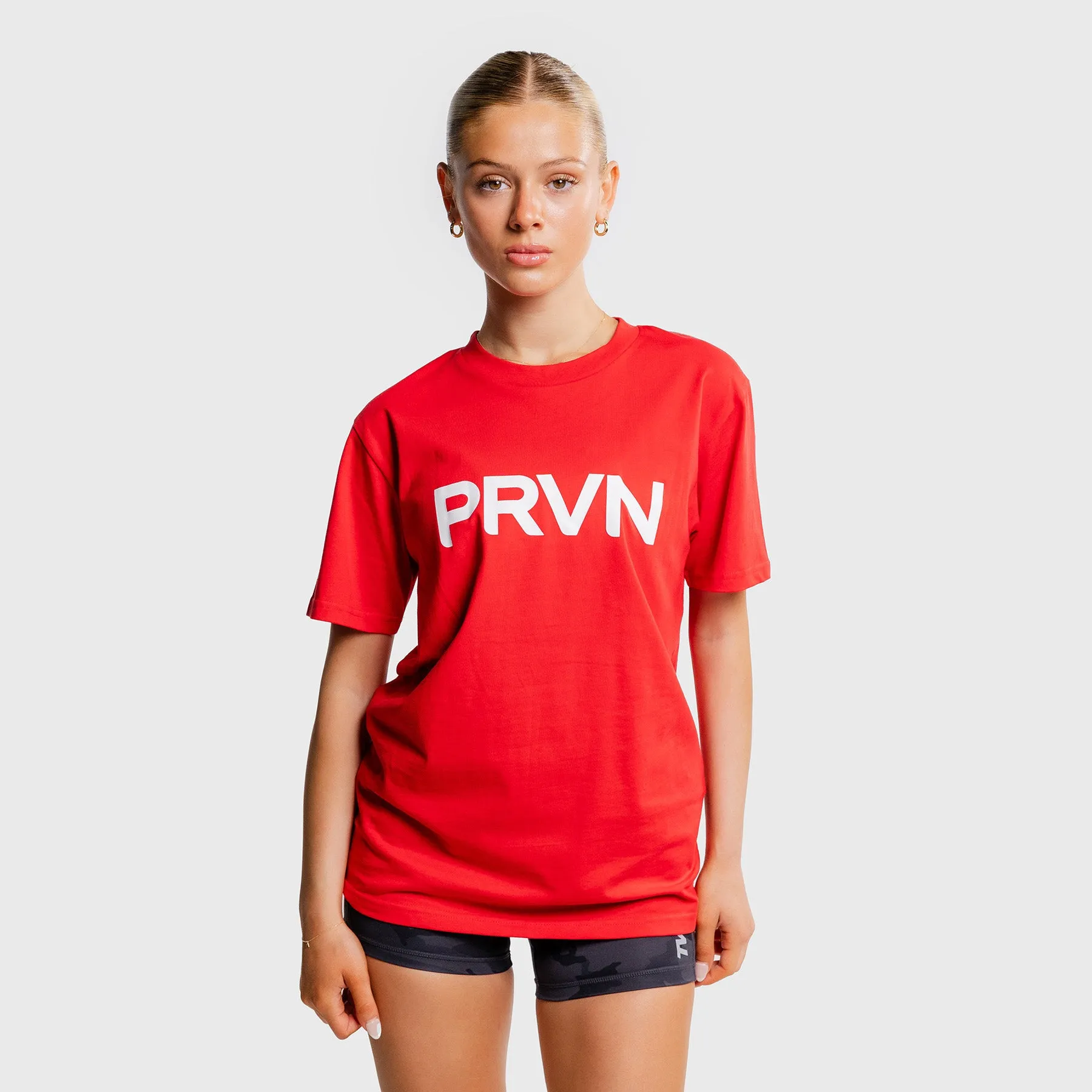 PRVN - STAPLE T-SHIRT - RED/WHITE