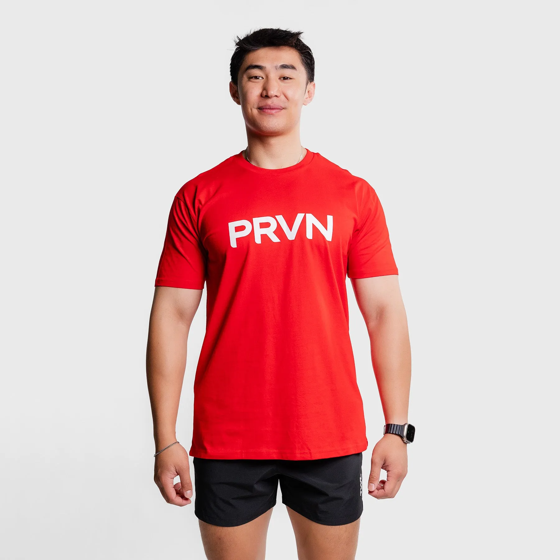 PRVN - STAPLE T-SHIRT - RED/WHITE