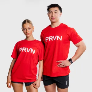 PRVN - STAPLE T-SHIRT - RED/WHITE
