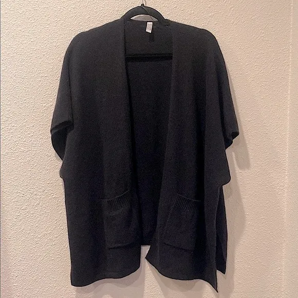 Pure cashmere poncho shawl