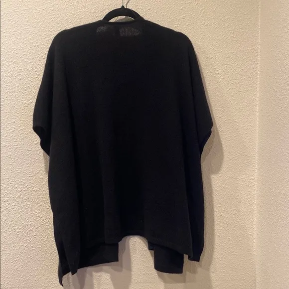 Pure cashmere poncho shawl