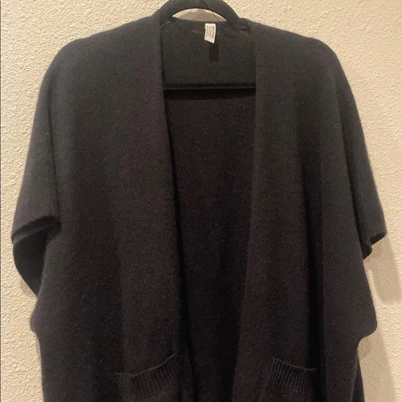 Pure cashmere poncho shawl