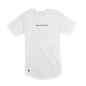 "Anointed" Curved Bottom Tee (Wht)