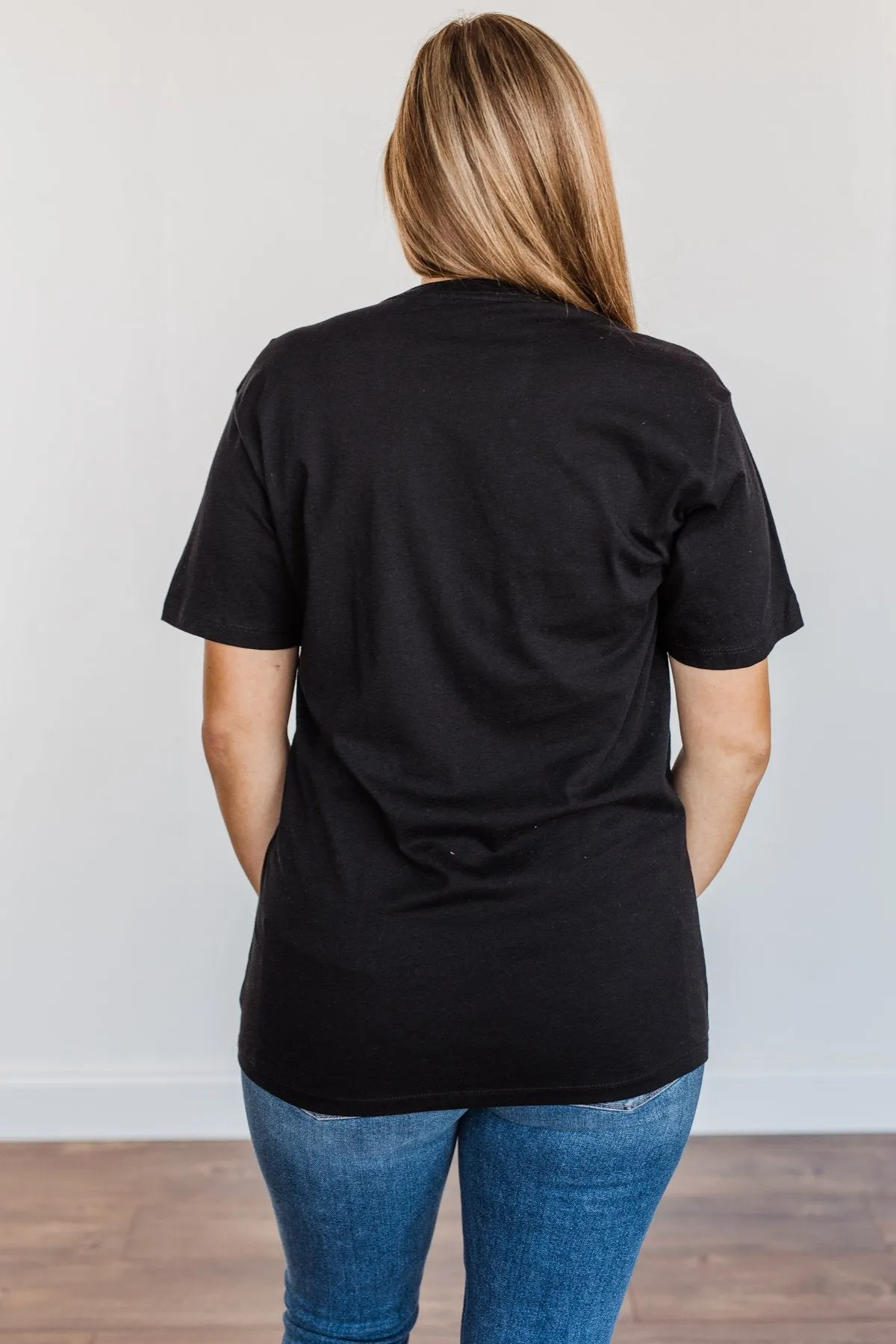 "Free Spirit, Wild At Heart" Graphic Tee- Black