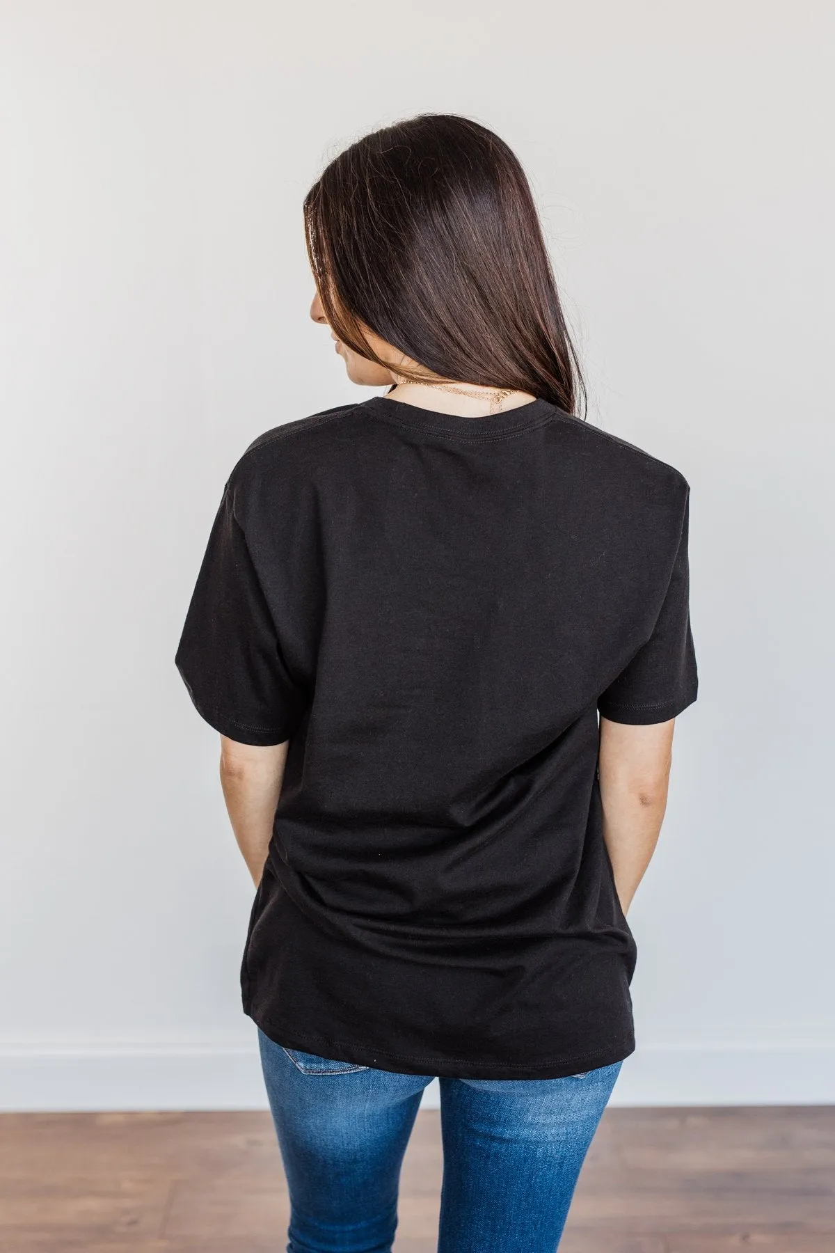 "Free Spirit, Wild At Heart" Graphic Tee- Black