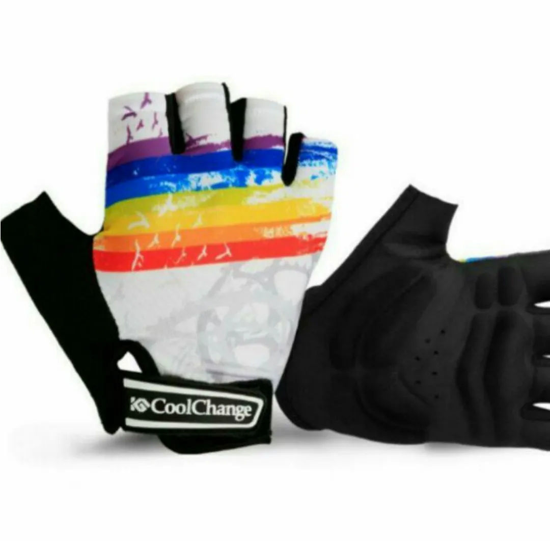Rainbow Half Finger Sports Protective Gloves