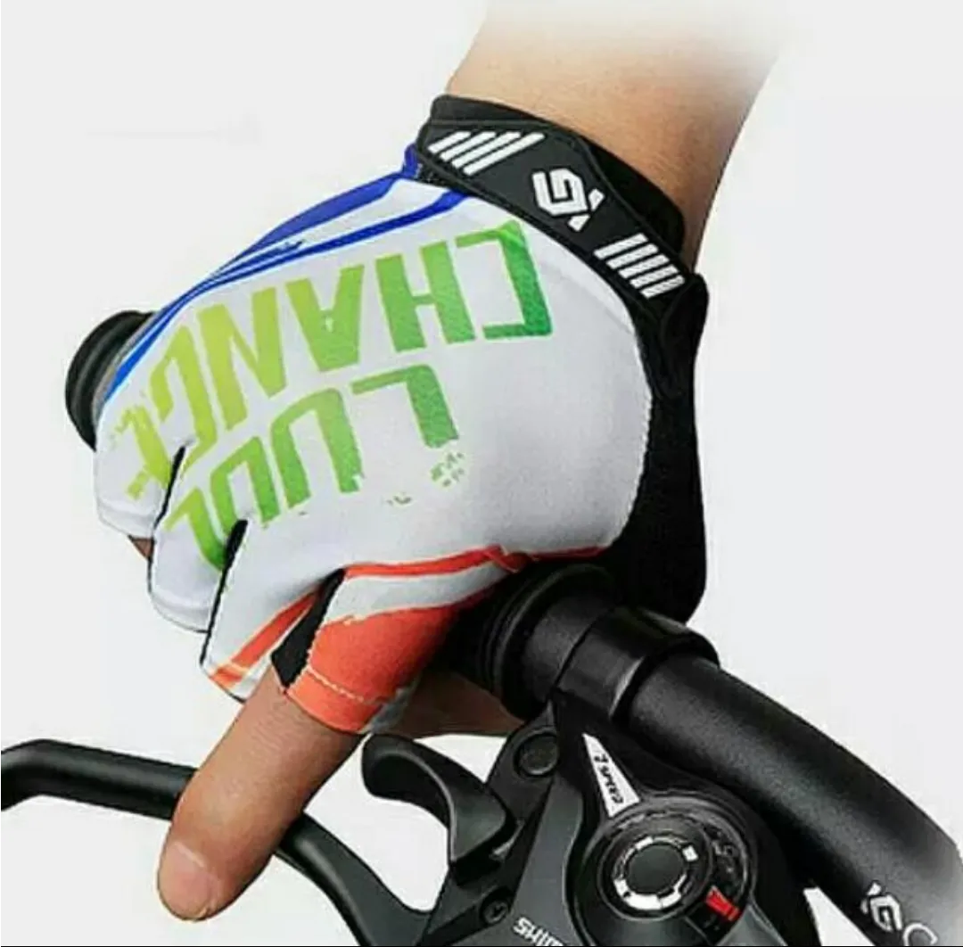 Rainbow Half Finger Sports Protective Gloves