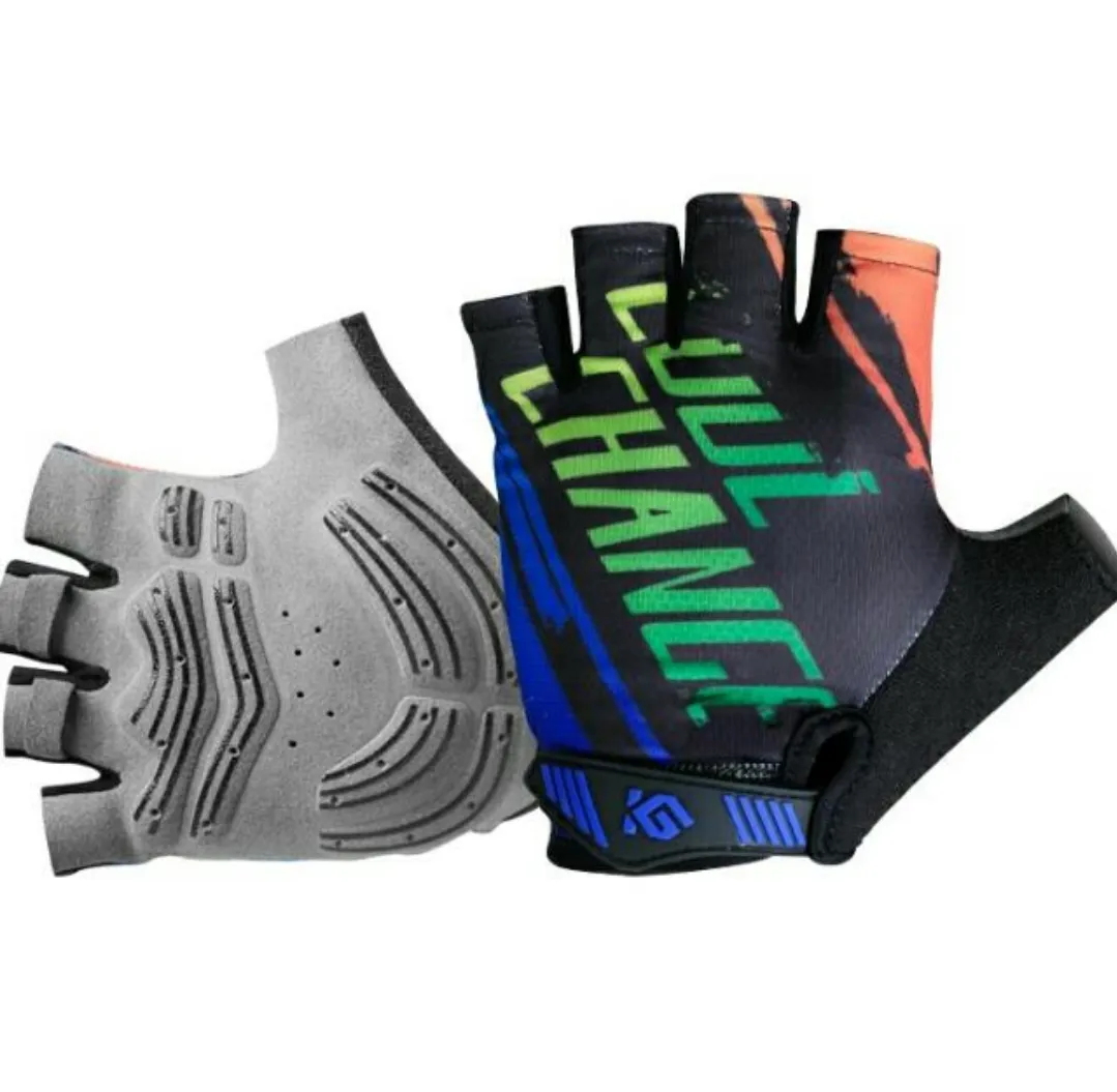 Rainbow Half Finger Sports Protective Gloves