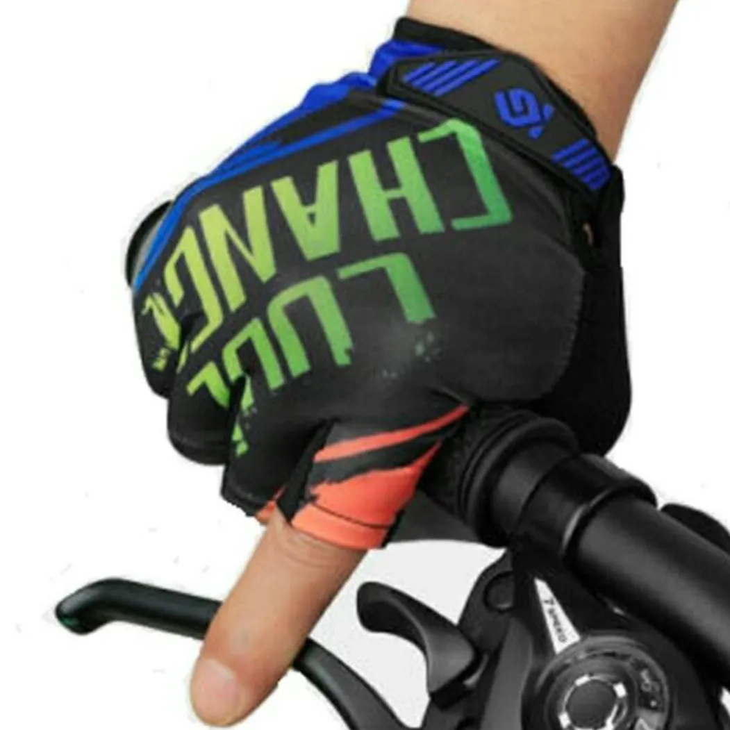 Rainbow Half Finger Sports Protective Gloves