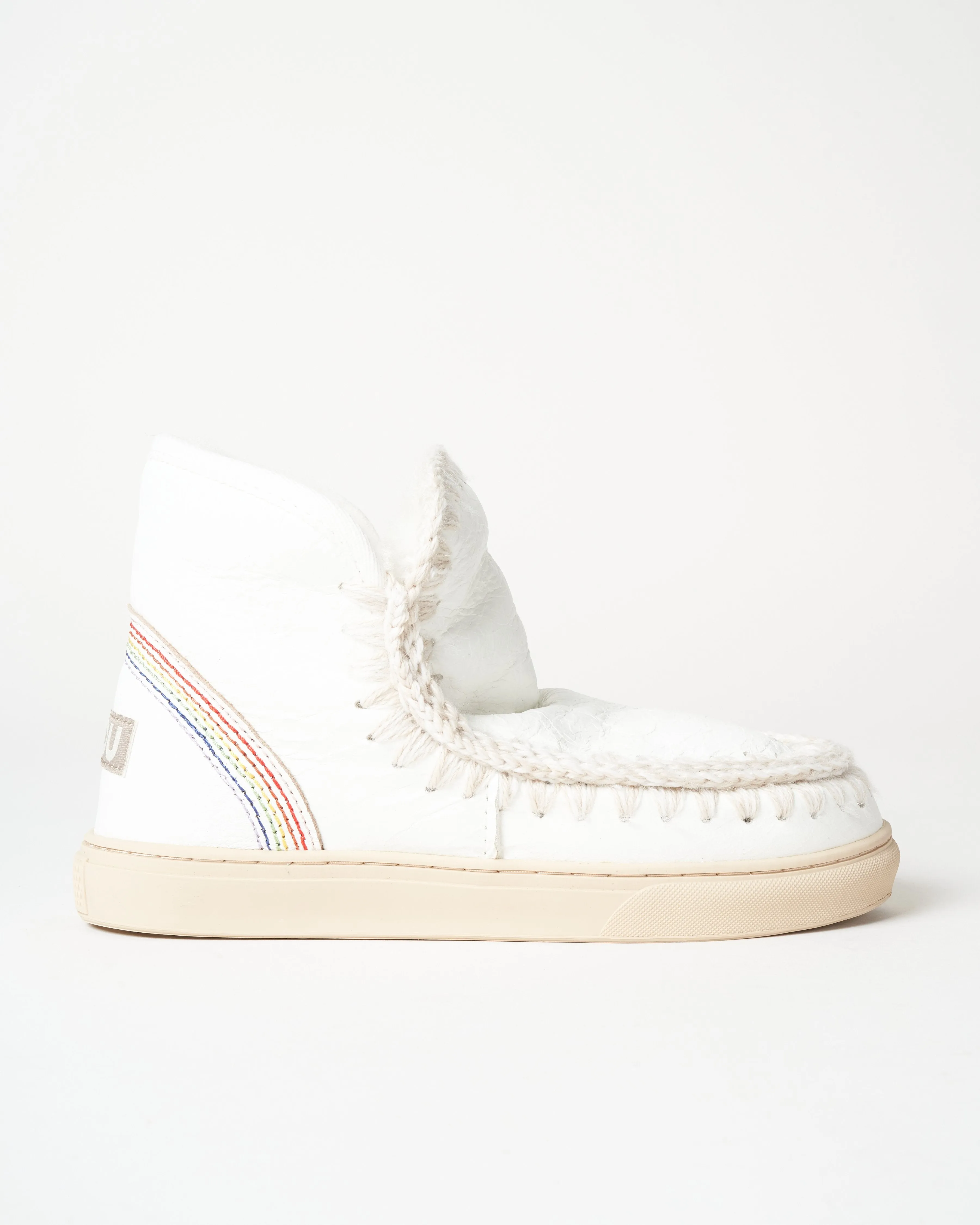 rainbow-stitch eskimo sneaker - white