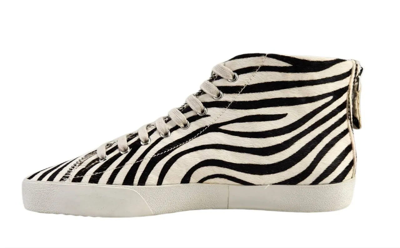 REBECCA MINKOFF Women's Black Zebra Zaina Too Sneakers #M2121005 7.5 NWB