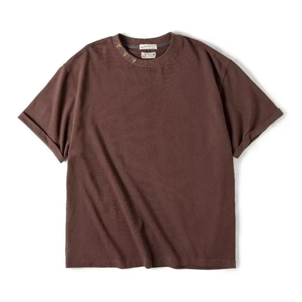 Retro Indian Element Embroidered Breathable T-Shirt