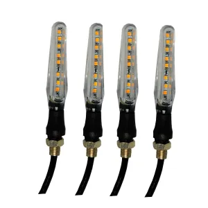 R.J.VON Bike Indicator White/Yellow (Pack of 4 Pcs)