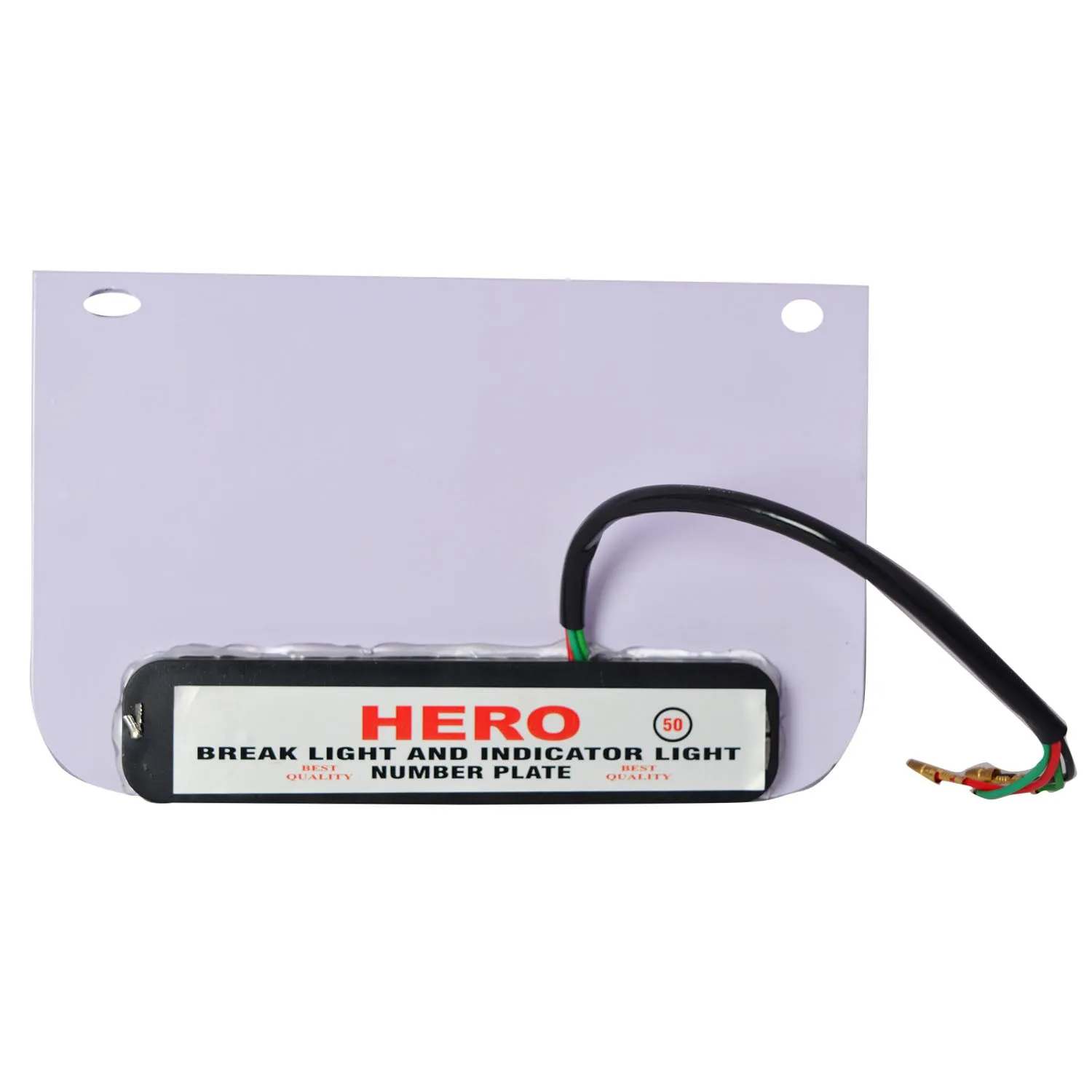 R.J.VON Hero Bike Number plate with Indicator For - Hero Bike