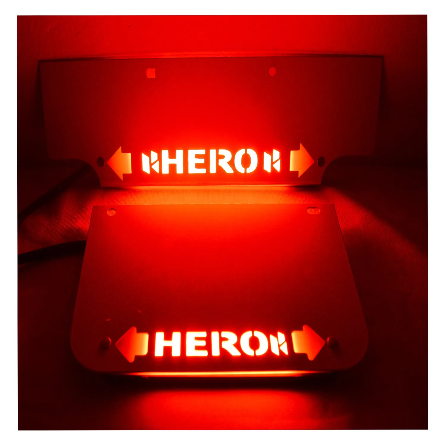 R.J.VON Hero Bike Number plate with Indicator For - Hero Bike