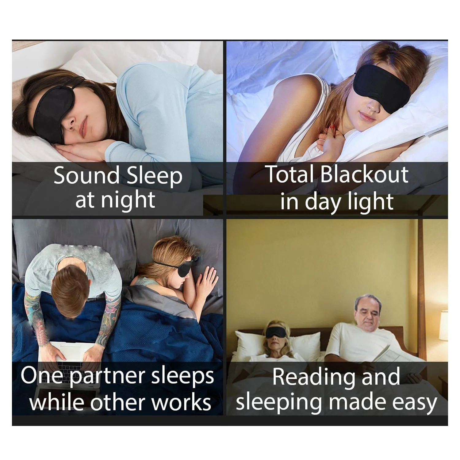 R.J.VON Super Smooth Sleep Mask And Blind Fold