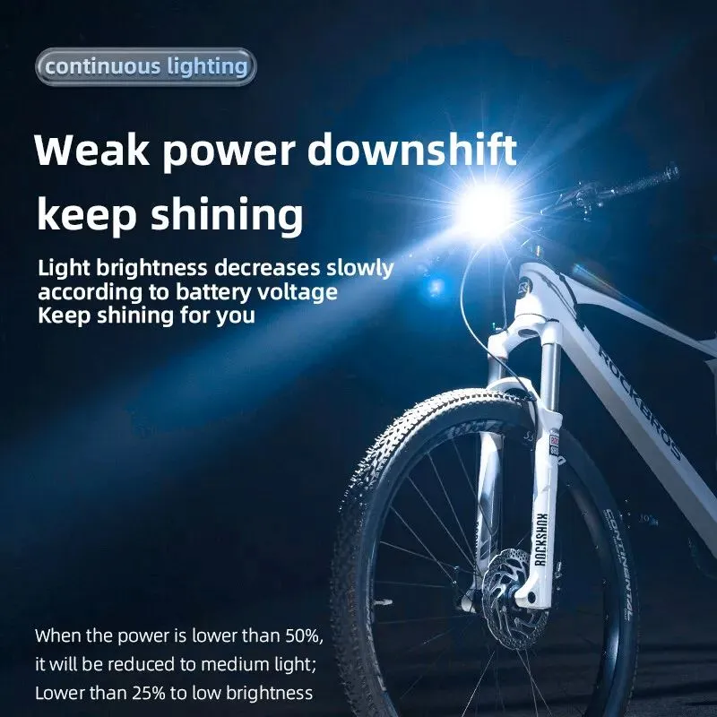 ROCKBROS 400 Lumen Waterproof Bike Front Light USB Aluminum Bicycle Headlight