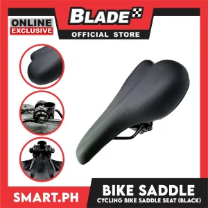 Rockbros Cycling Bike Saddle Seat (Black) 27cm x 15cm