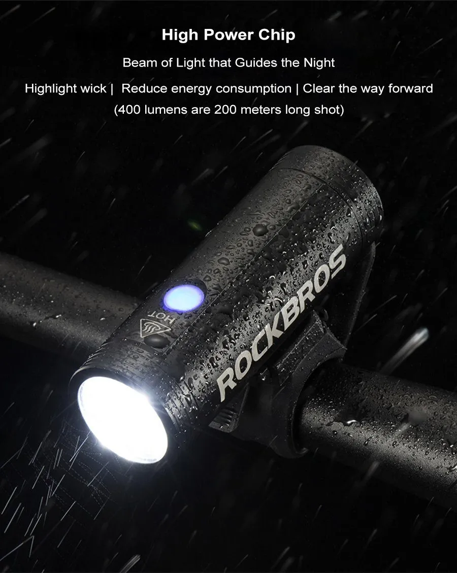 Rockbros R1-400 Lumens Bike Front Light LED