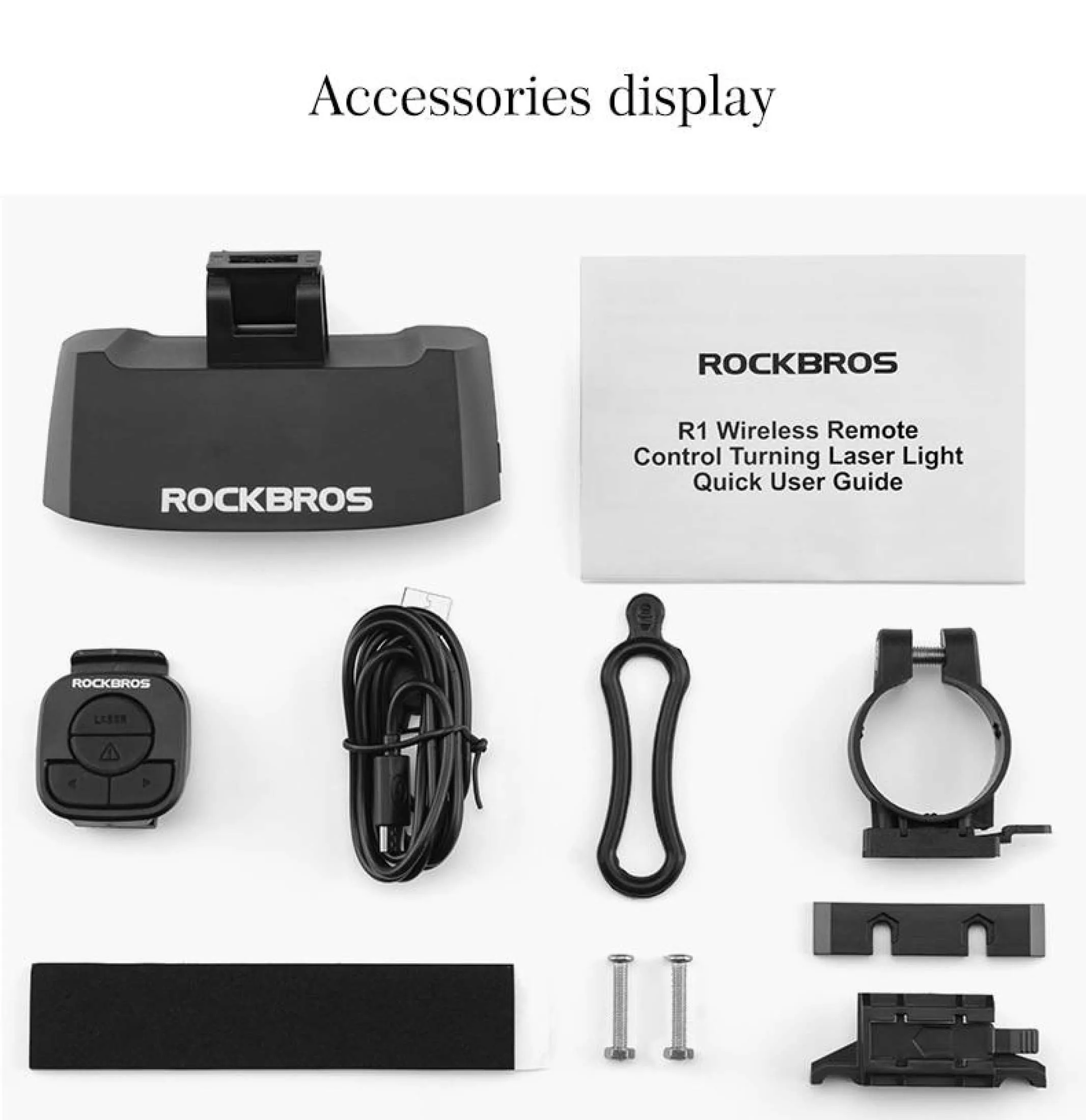 ROCKBROS R1 Laser Waterproof Safety Warning Bike Intelligent Remote Control Rear LED Light