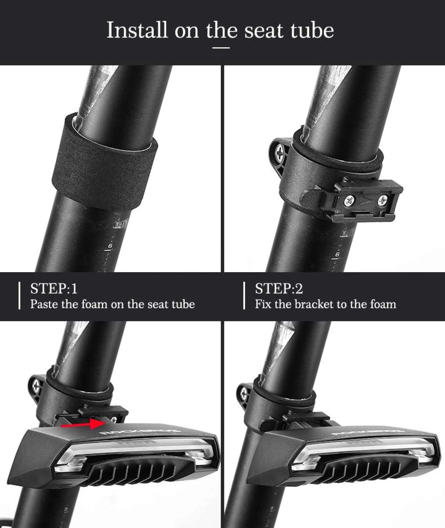 ROCKBROS R1 Laser Waterproof Safety Warning Bike Intelligent Remote Control Rear LED Light