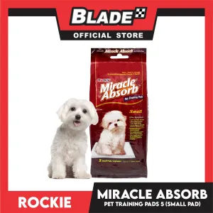 Rockie Miracle Absorb Pet Training Pads 5 Small Pads Ultra Absorbent