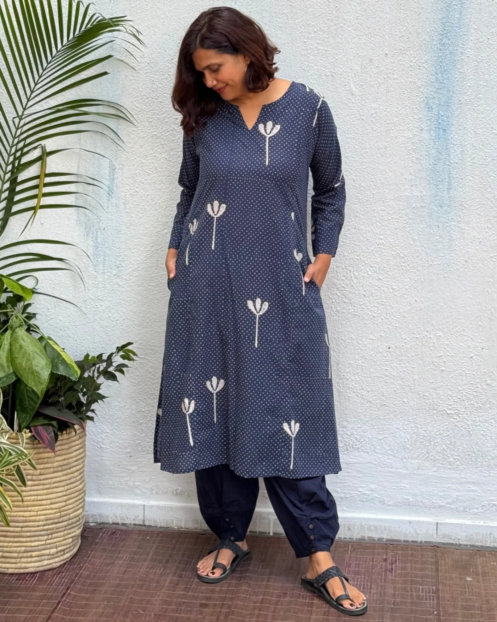 Roma Block Printed Cotton Kurti