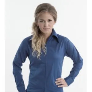 Royal Highness Ladies Zip Up Western Show Shirt - Navy Blue