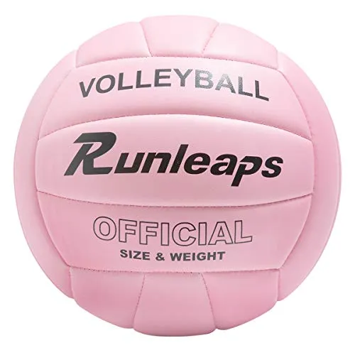 Runleaps Volleyball, Waterproof Indoor Outdoor Volleyball for Beach Game Gym Training (Official Size 5)
