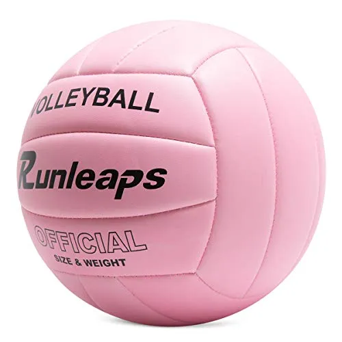 Runleaps Volleyball, Waterproof Indoor Outdoor Volleyball for Beach Game Gym Training (Official Size 5)