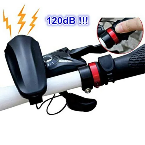 RYLAN USB Rechargeable Bike Horn and Light 140 DB with Light 3 Modes Super Bright 250 Lumens (Black)