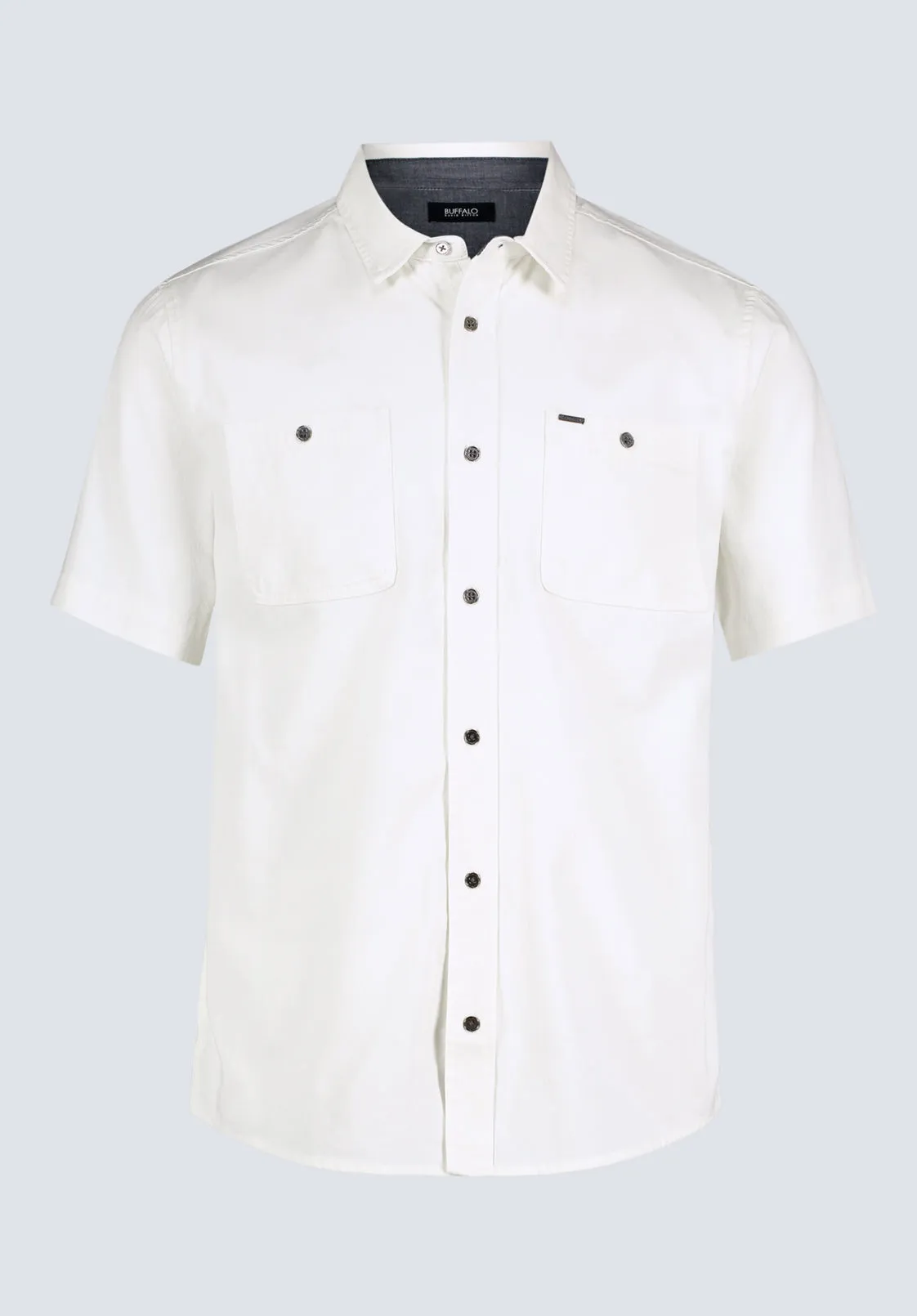 Sagrino Men's Short-Sleeve Utility Shirt, Milk - BM24501