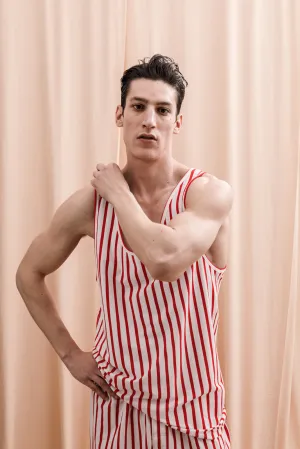 Sardinian Tank-Top Striped Red