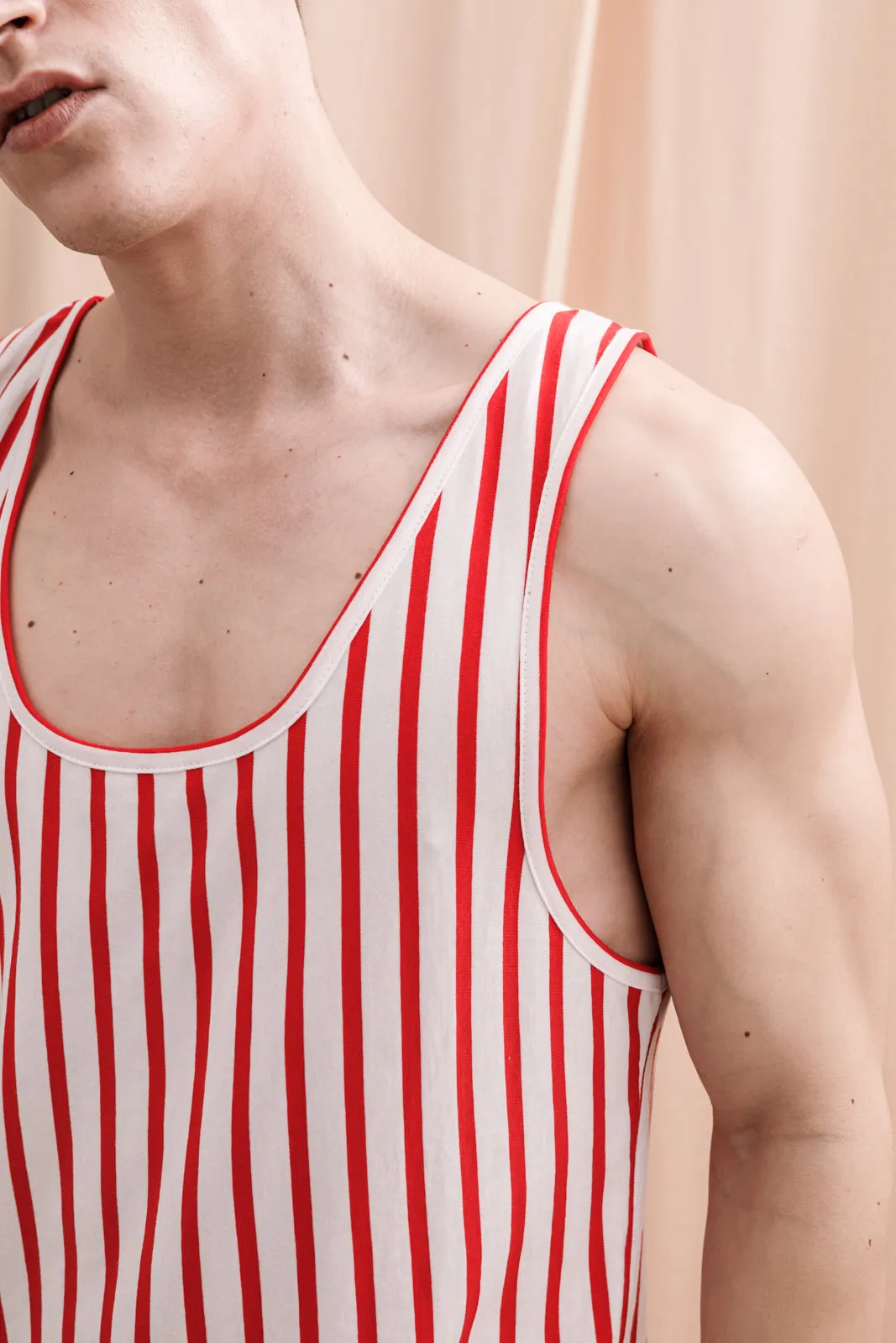 Sardinian Tank-Top Striped Red