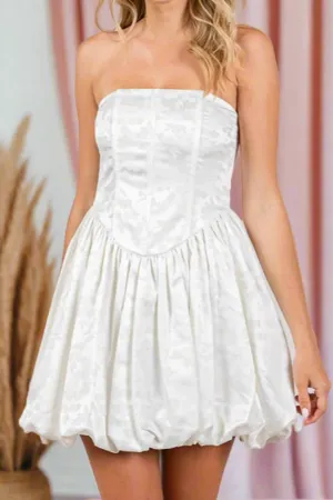 Satin Bubble Mini Dress