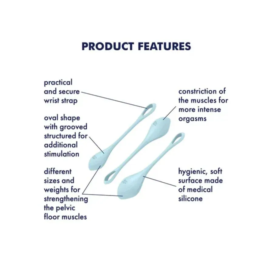 Satisfyer - Yoni Power 2 Balls Training Set – Light Blue