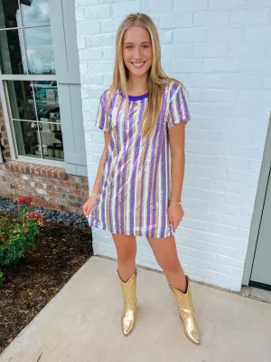 Sequin Stripe Gameday Dress