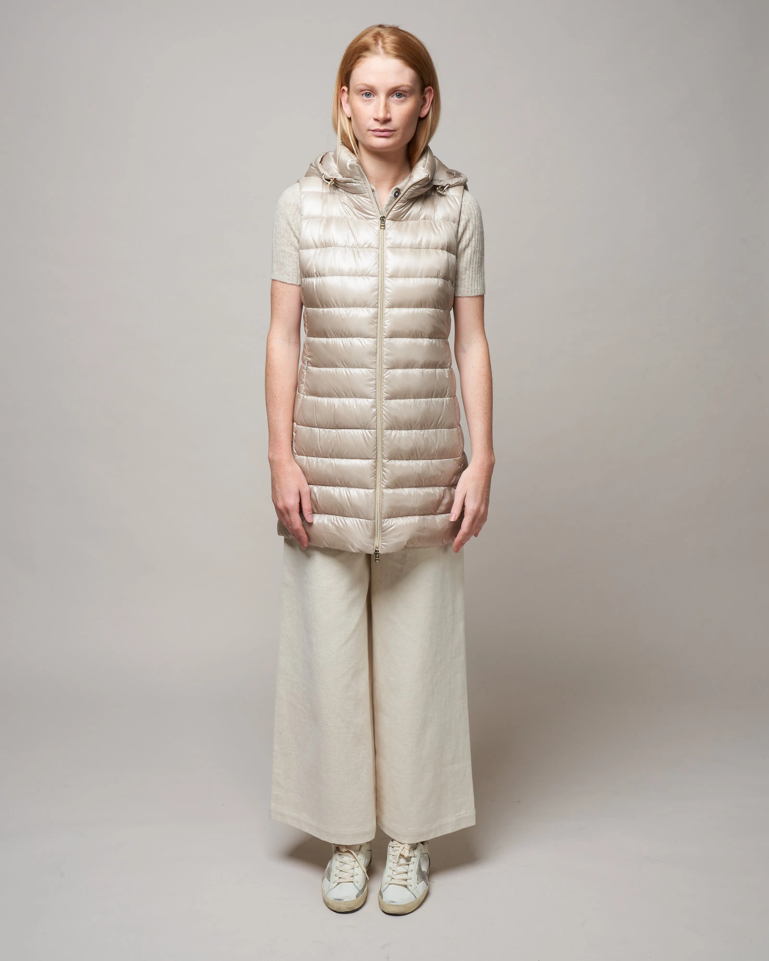 serena ultralight long vest - chantilly