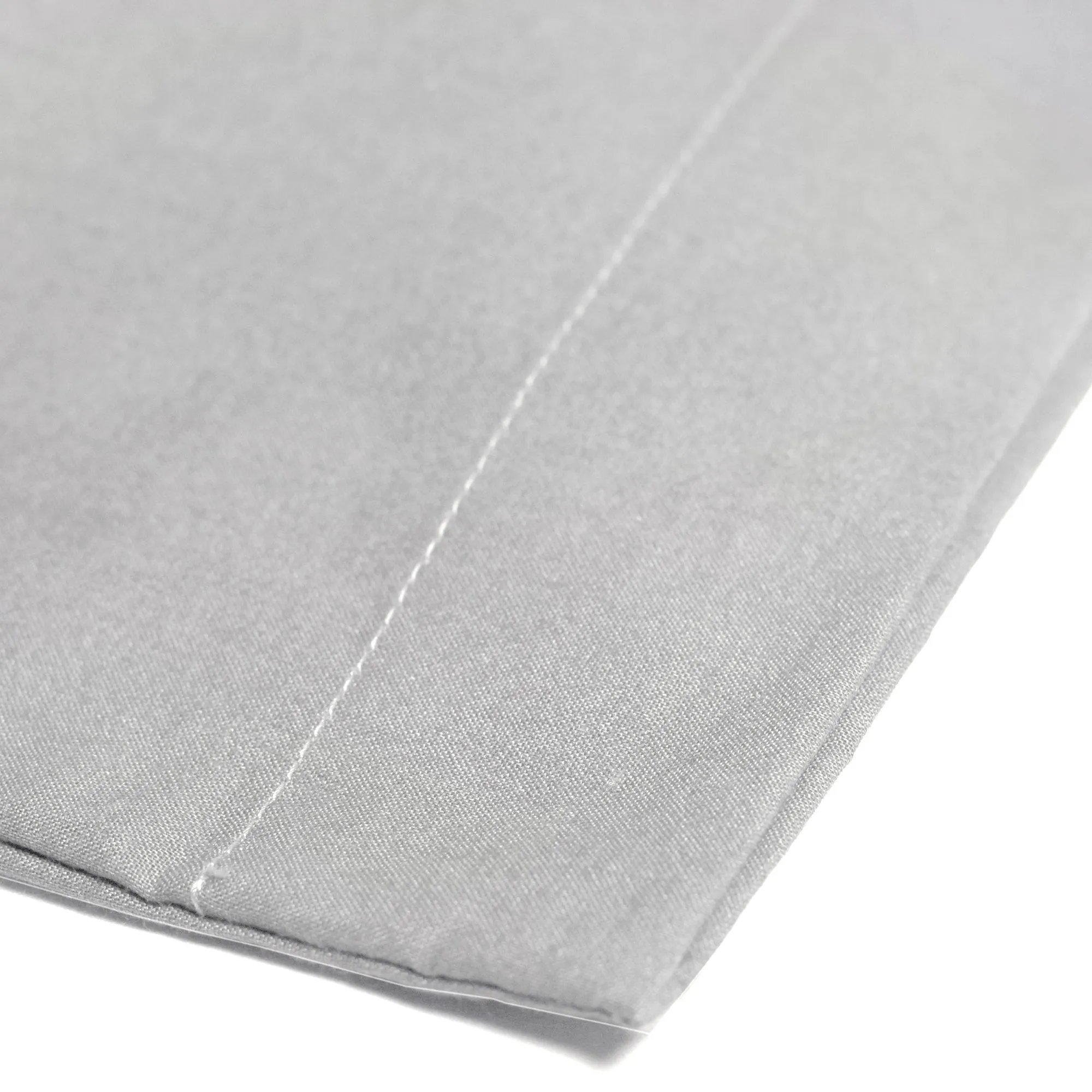 Serene Plain Dyed Pair of Housewife Pillowcases - Silver