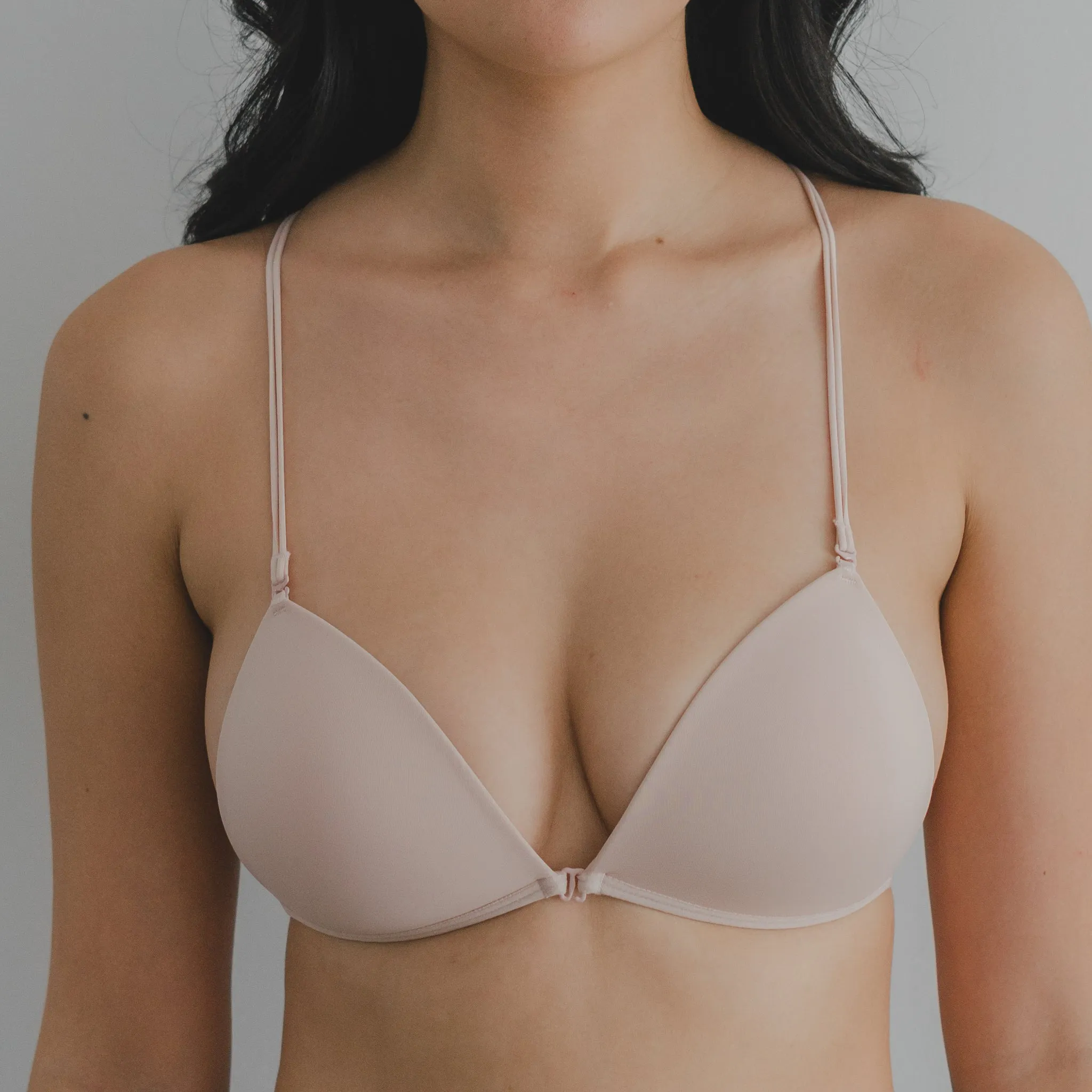 Serenity Muse! Front-Hook Lightly-Lined Bralette in Soft Pink