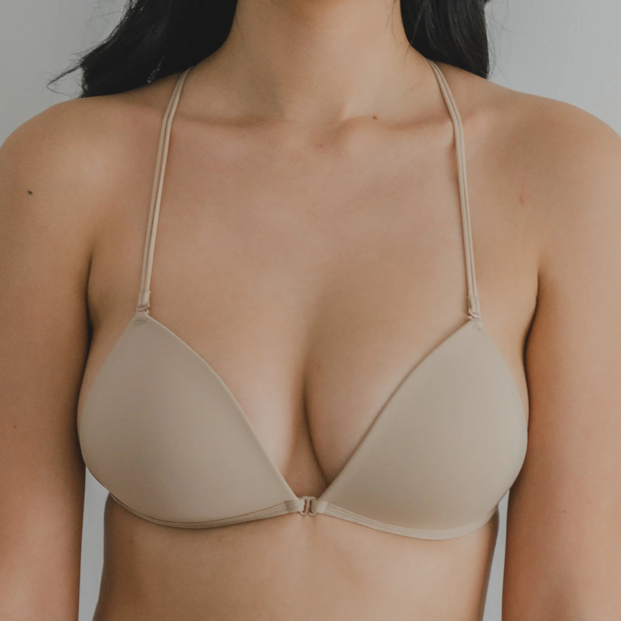 Serenity Muse! Front-Hook Lightly-Lined Bralette in Soft Tann
