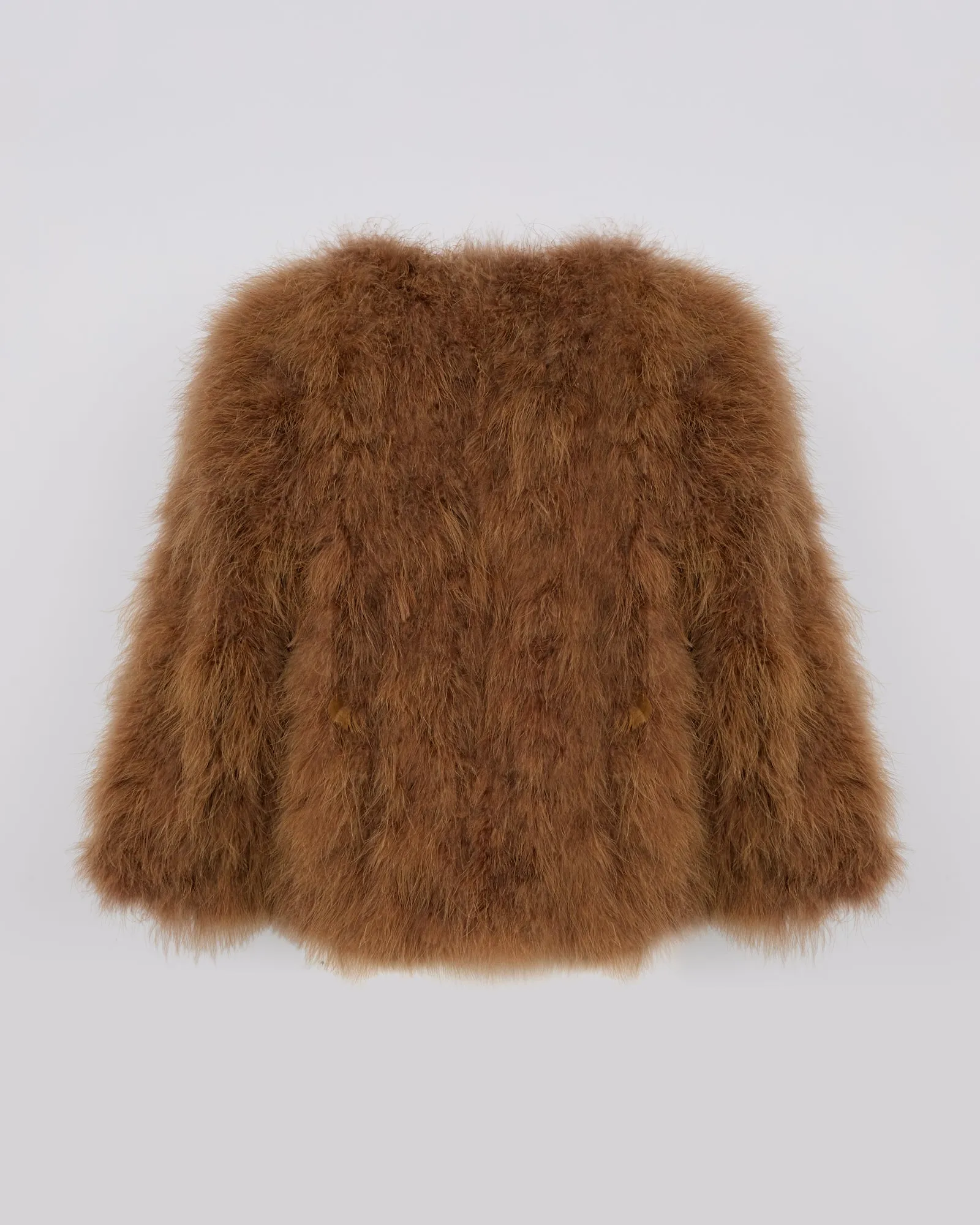 Short feather jacket